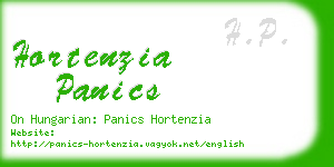 hortenzia panics business card